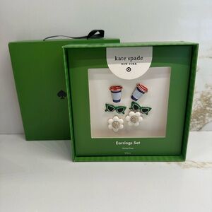 NWT Kate Spade x Target Novelty Stud Earrings 3pk